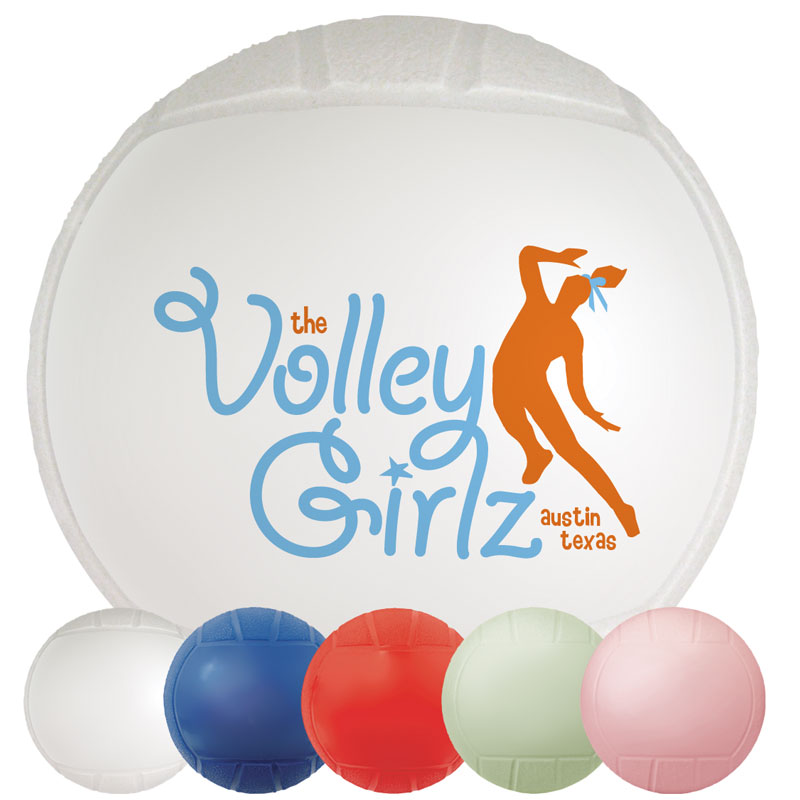Is there a pastel pink color option available for the mini volleyballs?