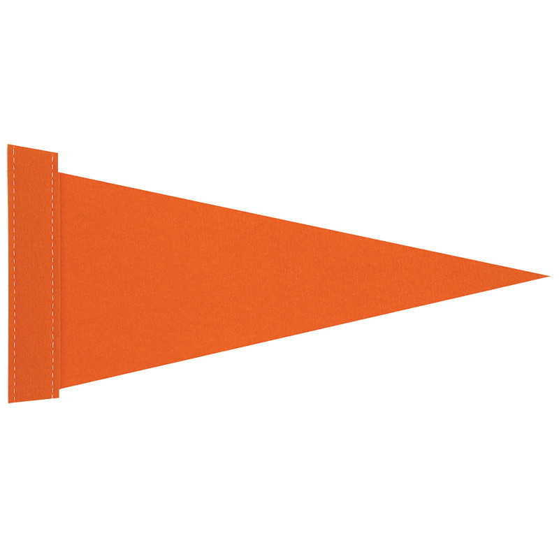 Before purchasing, what are felt pennants custom typically used for?