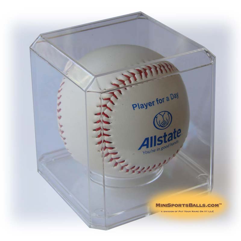 Are these baseball display cases available with any printing or logos?